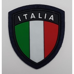 DEFCON 5 SCUDETTO ITALIA IN GOMMA CON SFONDO BLU