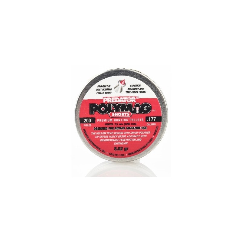 PREDATOR PIOMBINI POLYMAG SHORTS PREMIUM HUNTING PELLETS CAL 4,5 200 PZ