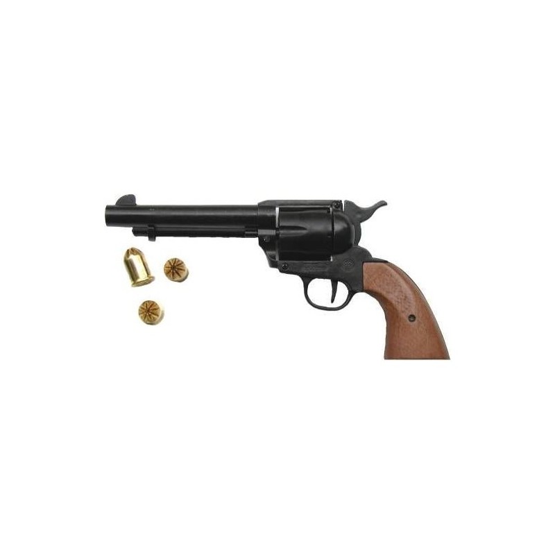 BRUNI REVOLVER A SALVE SINGLE ACTION  NERO CON MANICO IN LEGNO CAL 380