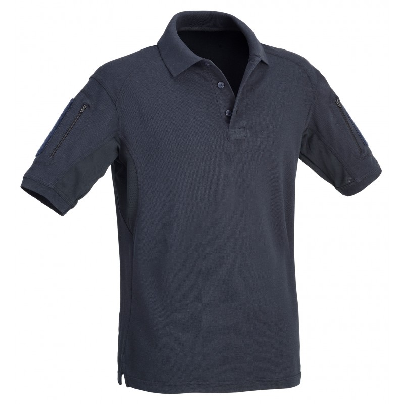 DEFCON 5 TACTICAL POLO MAGLIETTA SLEEVES WITH POCKETS BLUE NAVY