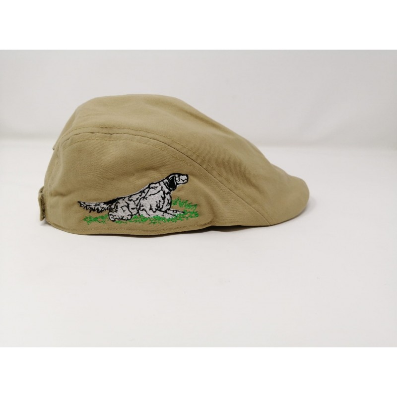 COPPOLA TELA BEIGE CON RICAMO SETTER BIANCO