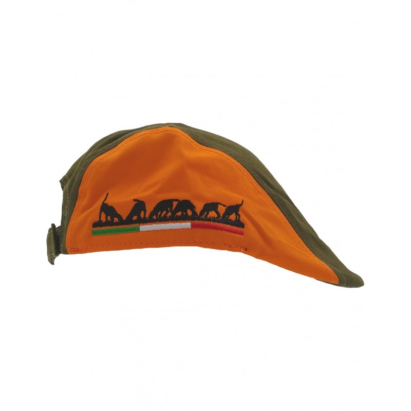 COPPOLATELA VERDE-ARANCIO (ALTA VISIBILITA') CON RICAMO NERO SEGUGI