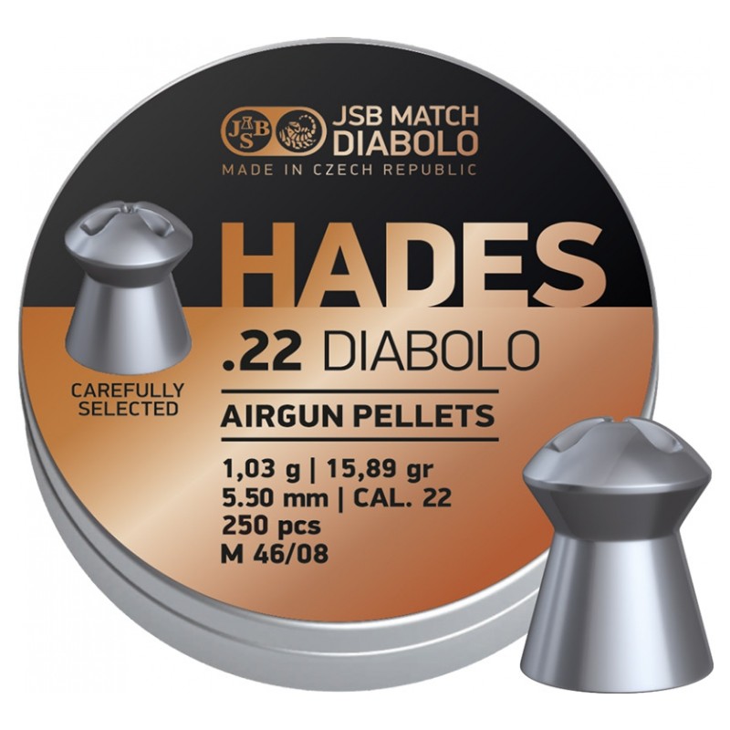 JSB  PIOMBINI DIABOLO HADES CAL 5,5 - 1,03GR CONF. DA 250PZ