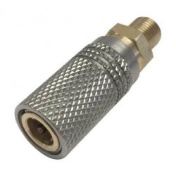 Connettore lungo rapido FOSTER femmina - 1/8" BSP maschio in acciaio INOX ed ottone.
