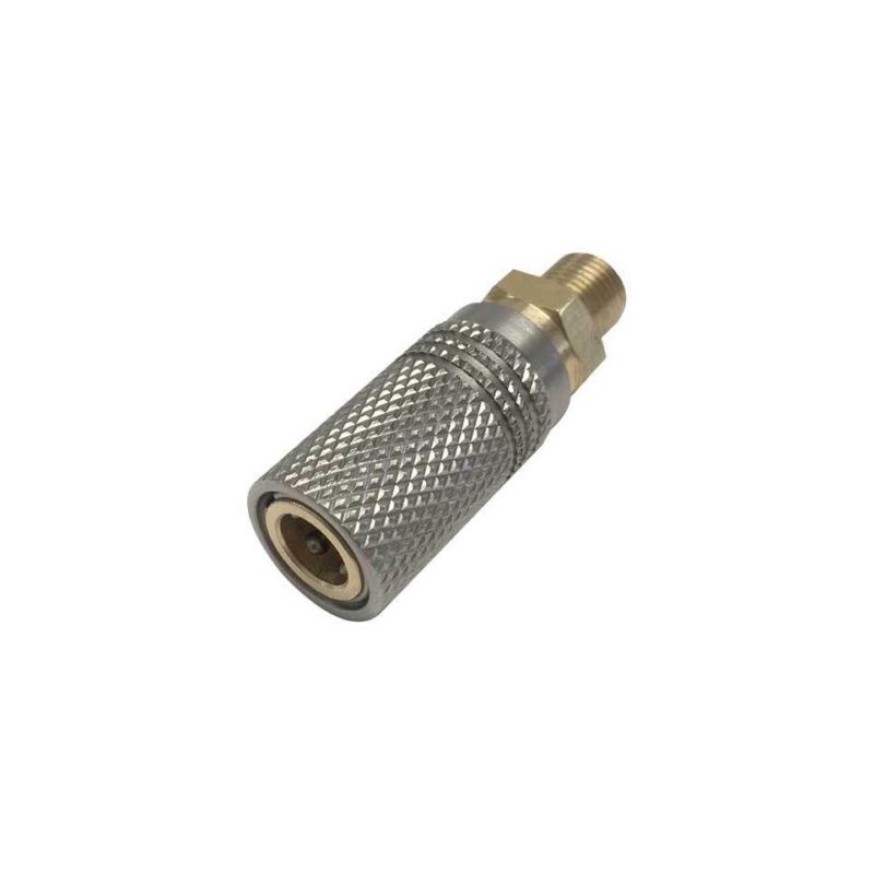 Connettore lungo rapido FOSTER femmina - 1/8" BSP maschio in acciaio INOX ed ottone.