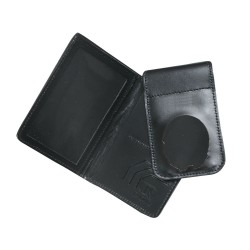 Portafoglio o porta placca operativa realizzata in pelle. Applicabile sia in cintura sia al collo, che nei porta tessere.