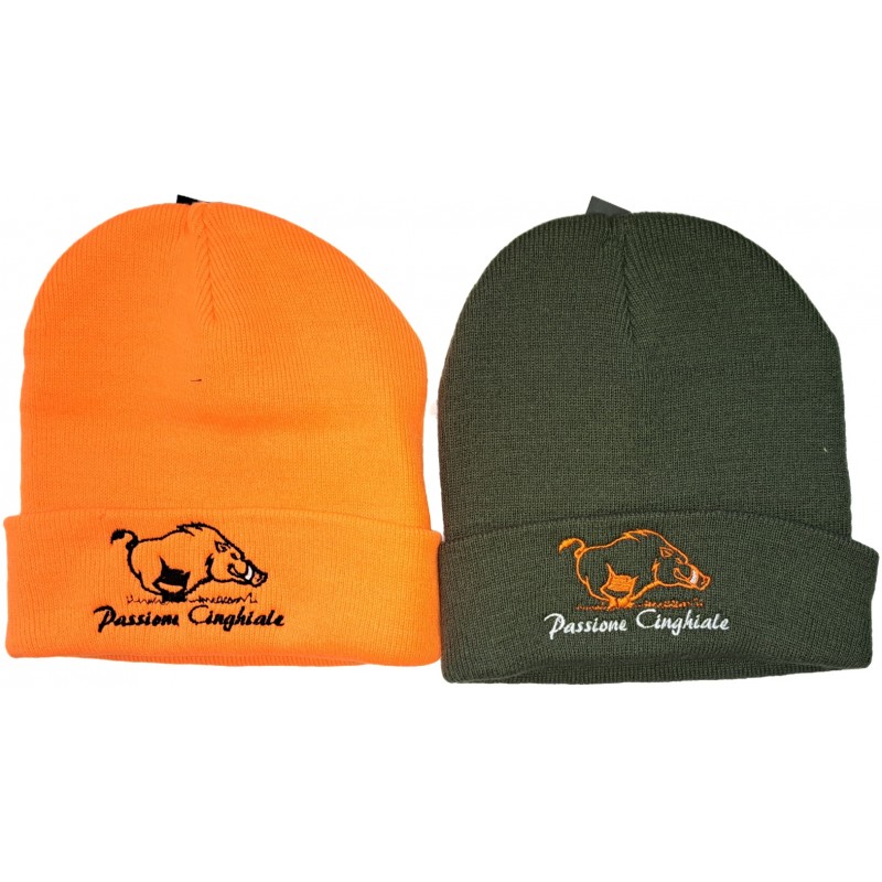 CAPPELLO IN STOFFA CON RICAMO CINGHIALE
