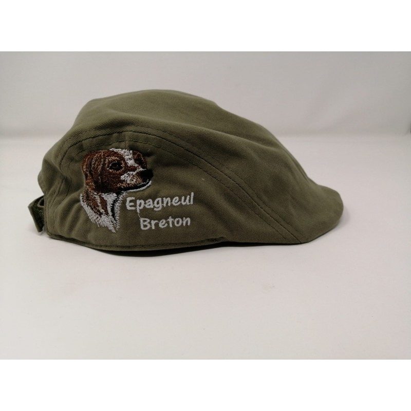 COPPOLA TELA VERDE CON RICAMO EPAGNEUL BRETON