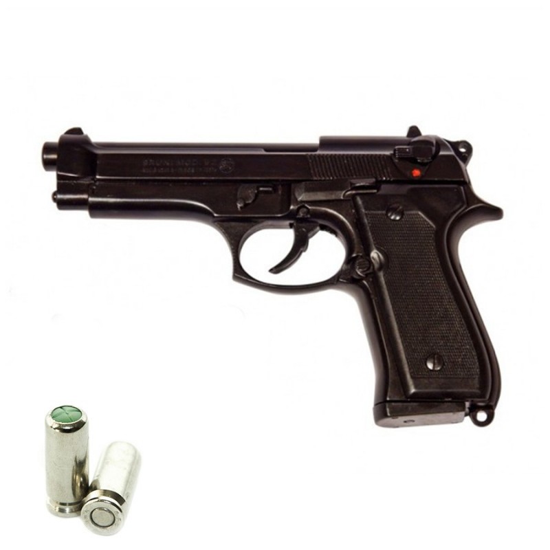 BRUNI PISTOLA A SALVE MOD BERETTA 92 NERA CAL 8 AUTOMATICA